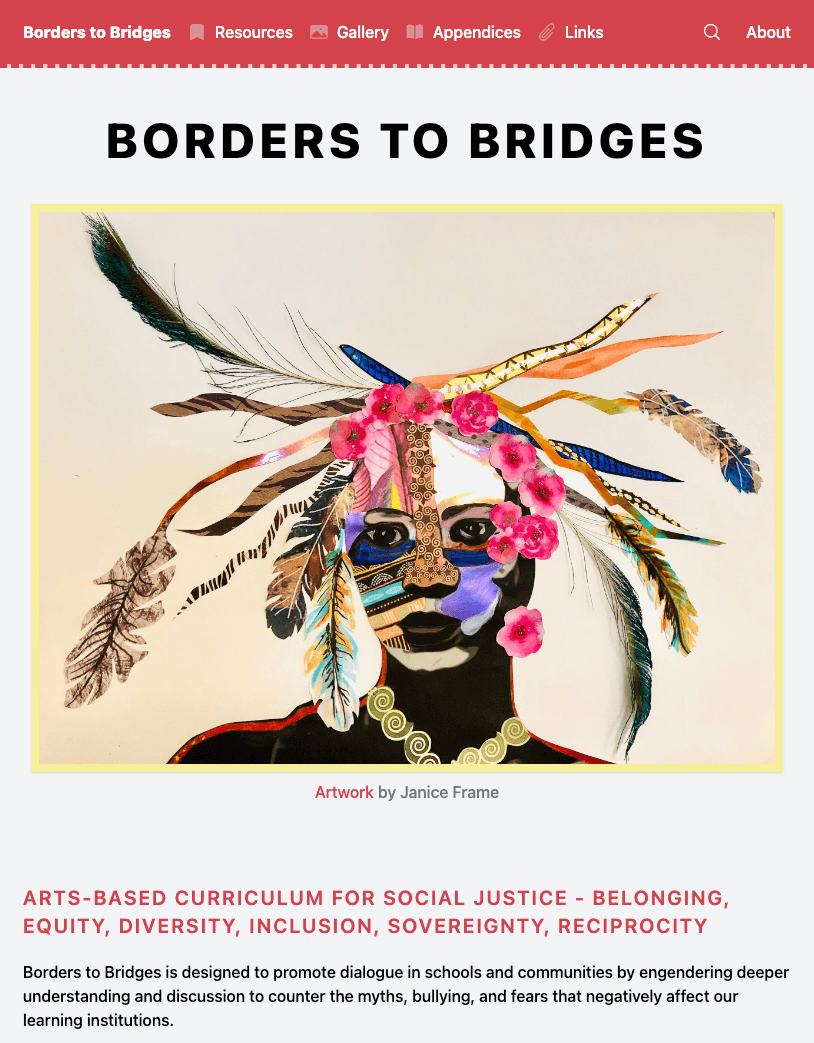 Borders to Bridges design by Matthew Fisher