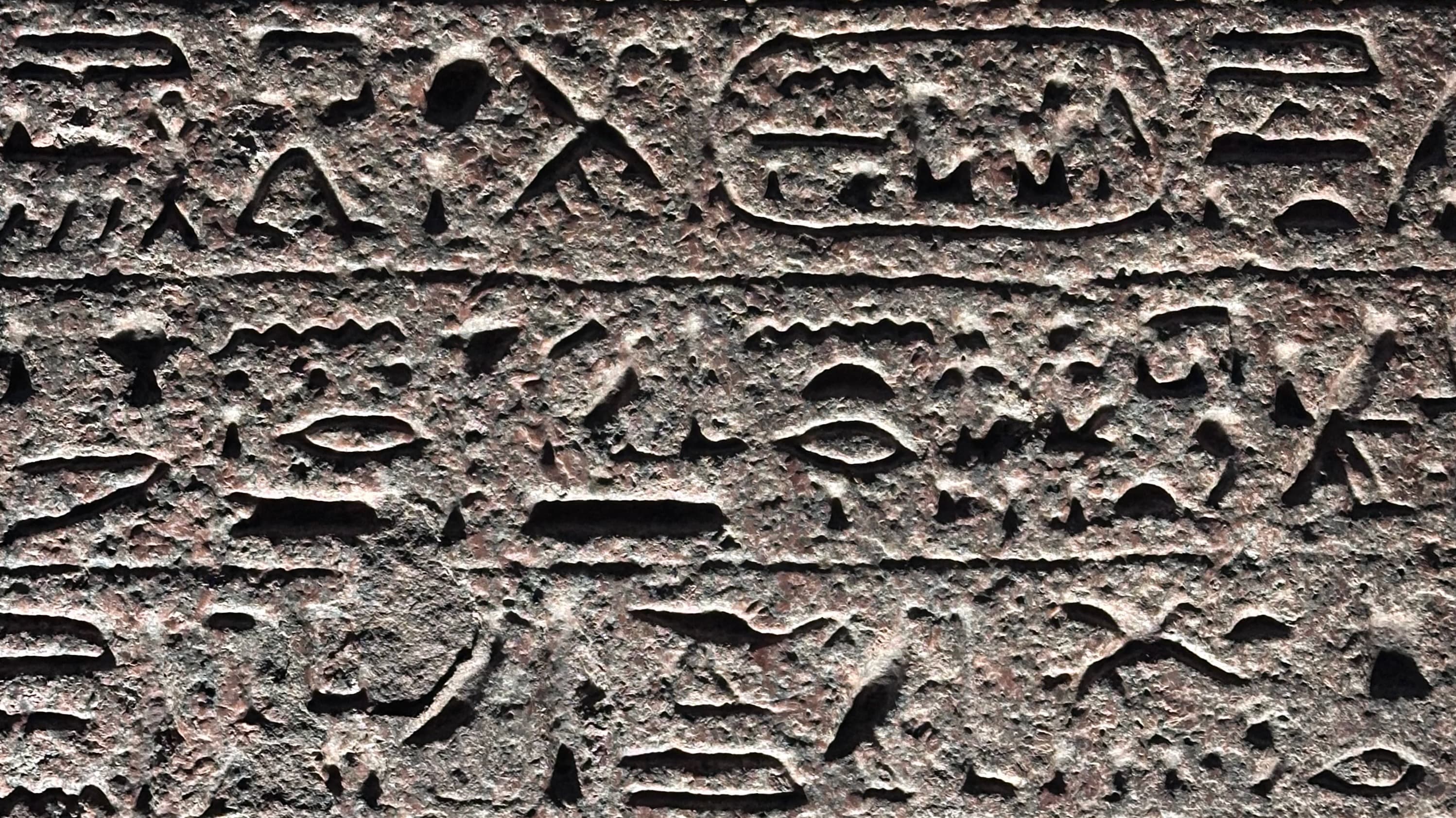 Egyptian hieroglyphics on stone