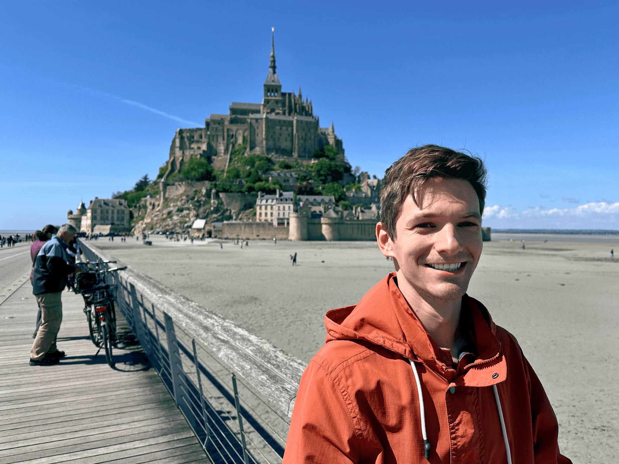 Matthew Fisher at Mont Saint-Michel in Normandy, France