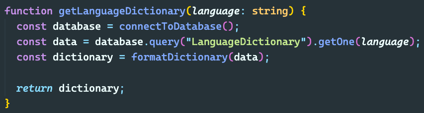 Example code excerpt of a TypeScript getFluencyTools function